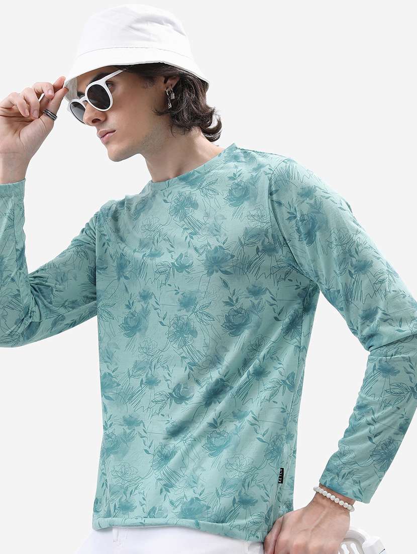 men printed round neck t-shirt