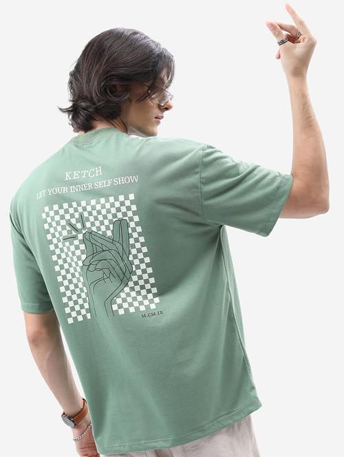 men round neck back print t-shirt - 21375207 -  Standard Image - 0