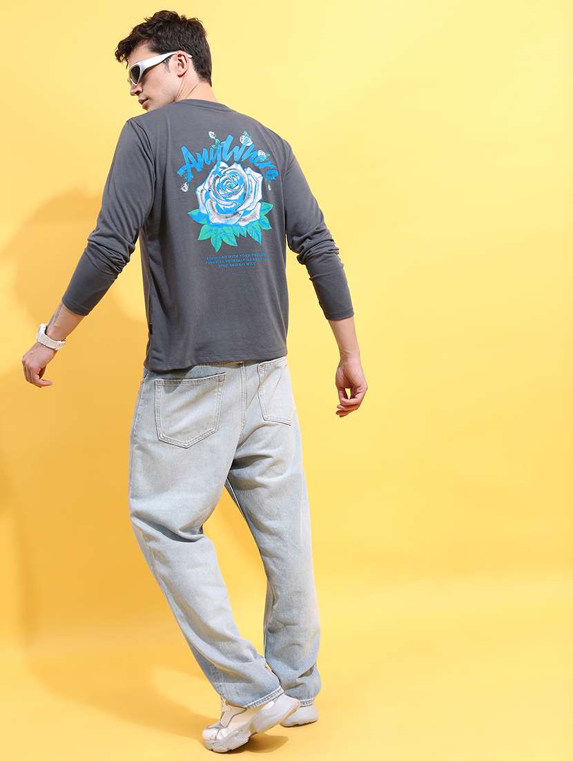 men placement print cotton t-shirt - 21375218 -  Standard Image - 3