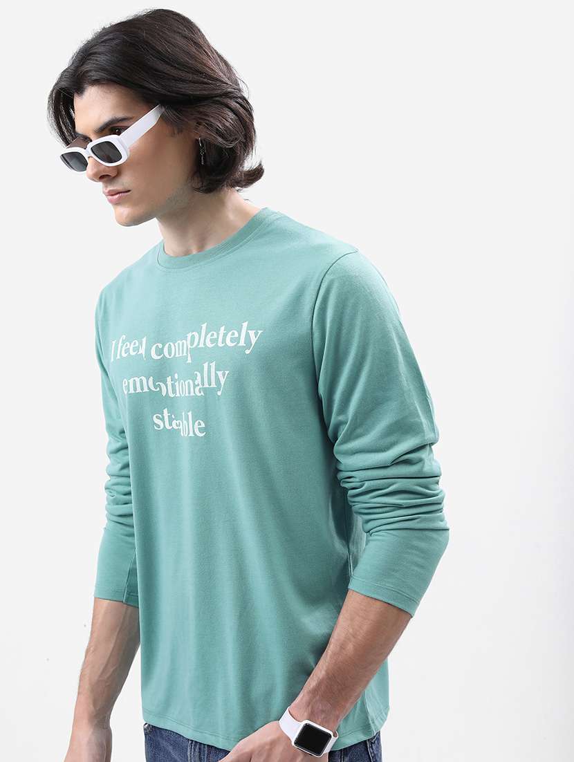 men round neck long sleeves t-shirt