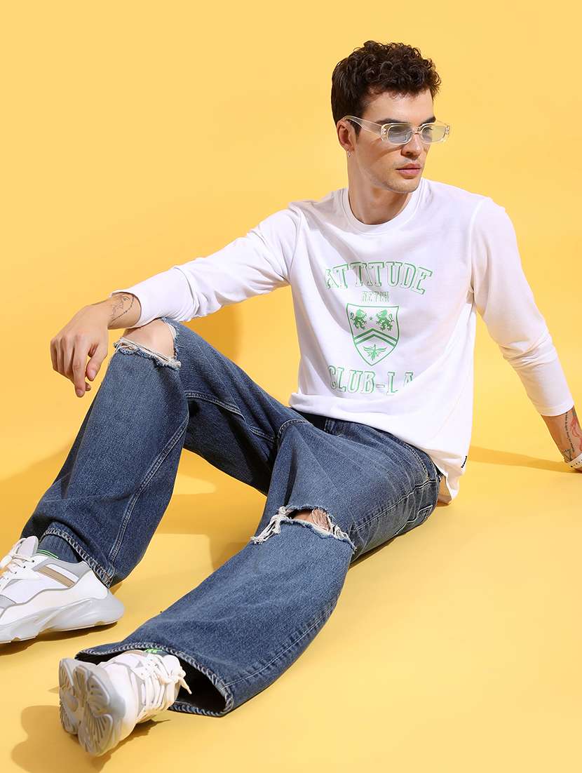 men round neck long sleeve t-shirt - 21375231 -  Standard Image - 3