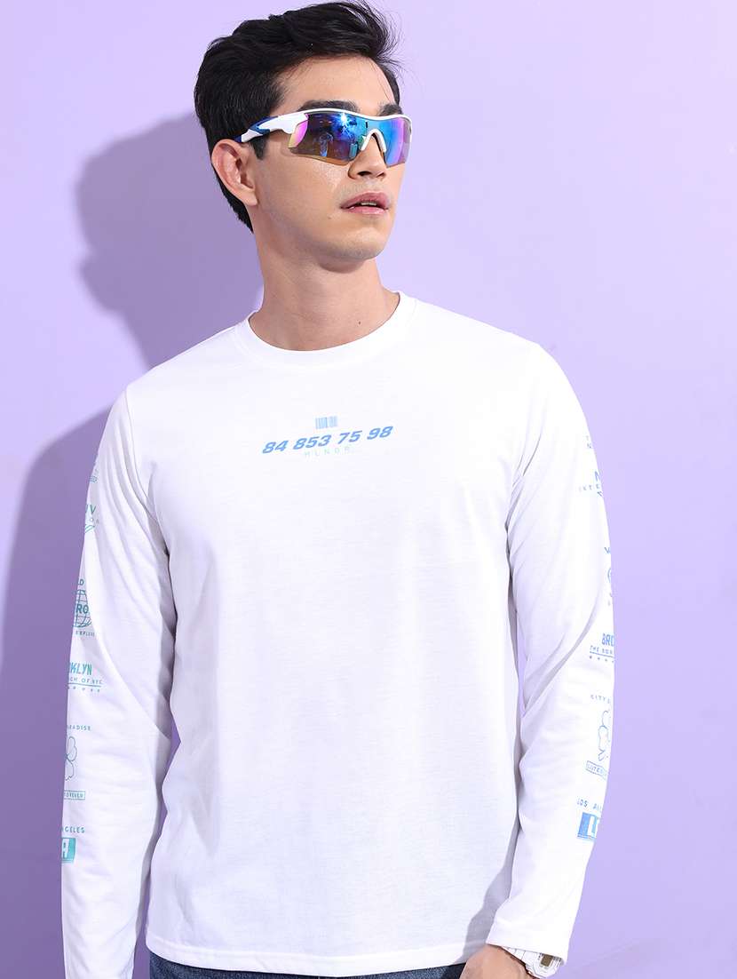 men round neck long sleeve t-shirt