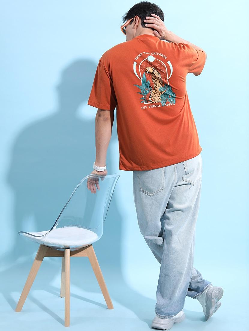 men back print oversized t-shirt - 21375250 - Standard Image - 3