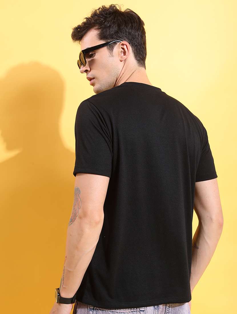 men front print round neck t-shirt - 21375262 -  Standard Image - 3