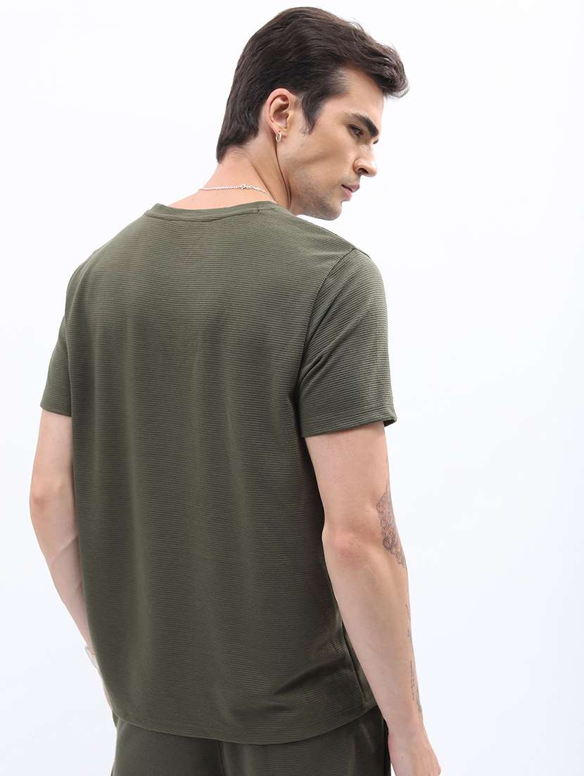 men solid round neck short sleeve t-shirt - 21375271 -  Standard Image - 3