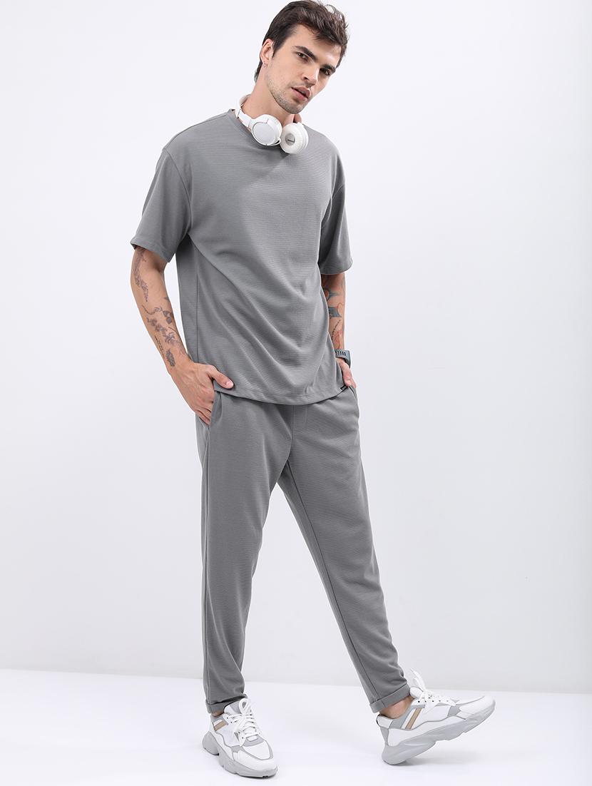 men solid round neck oversized t-shirt - 21375280 - Standard Image - 3