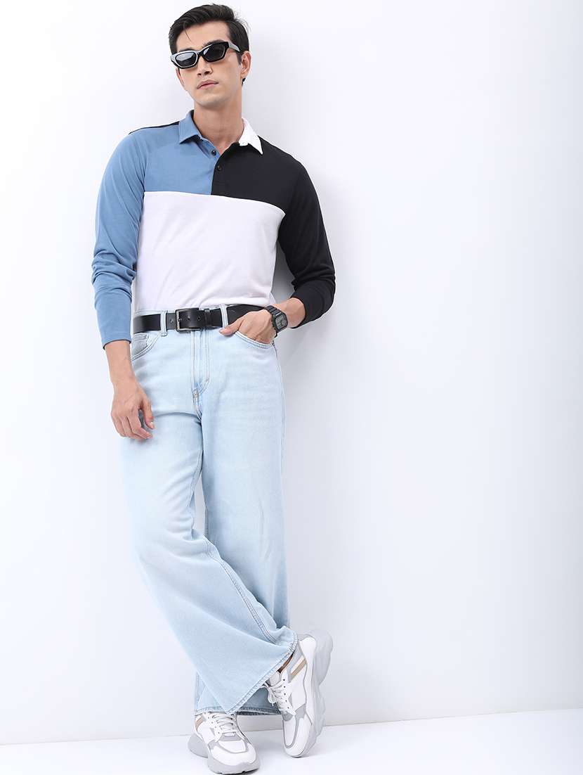 men color block polo t-shirt - 21375283 - Standard Image - 3