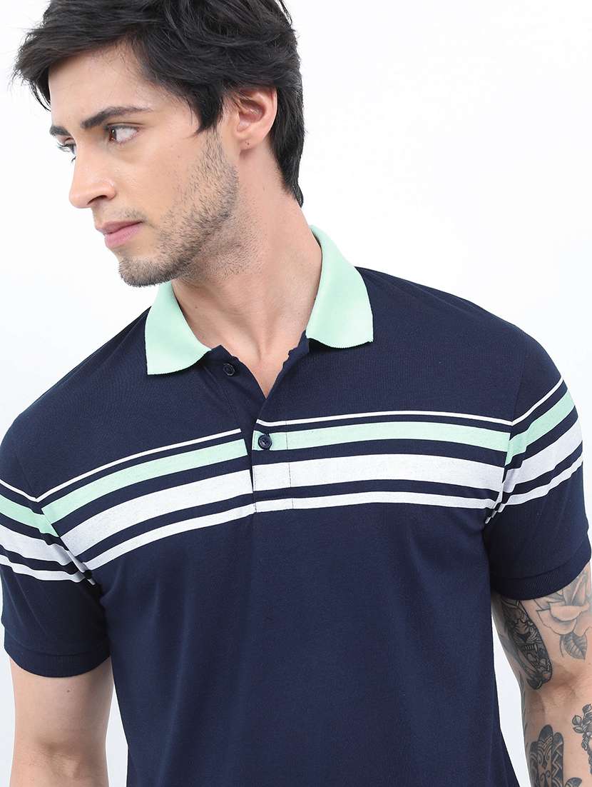 men striped polo t-shirt - 21375291 -  Standard Image - 3