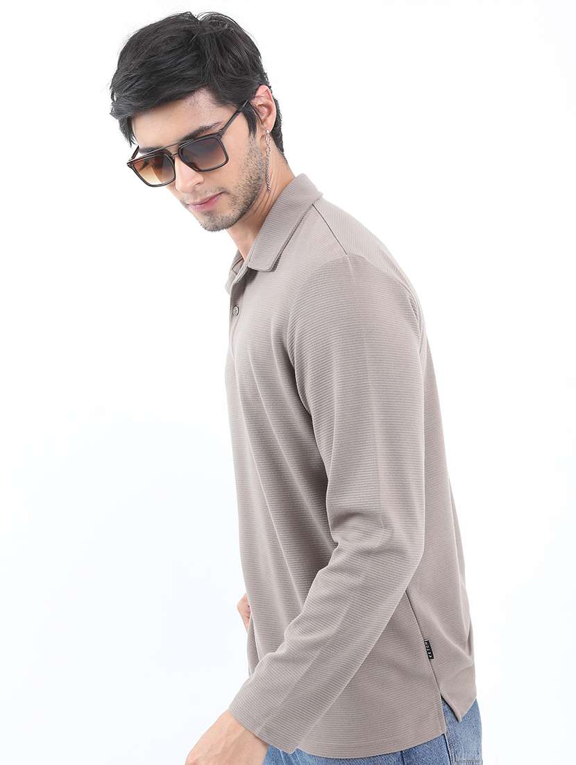 men solid polo neck t-shirt - 21375325 - Zoom Image - 0