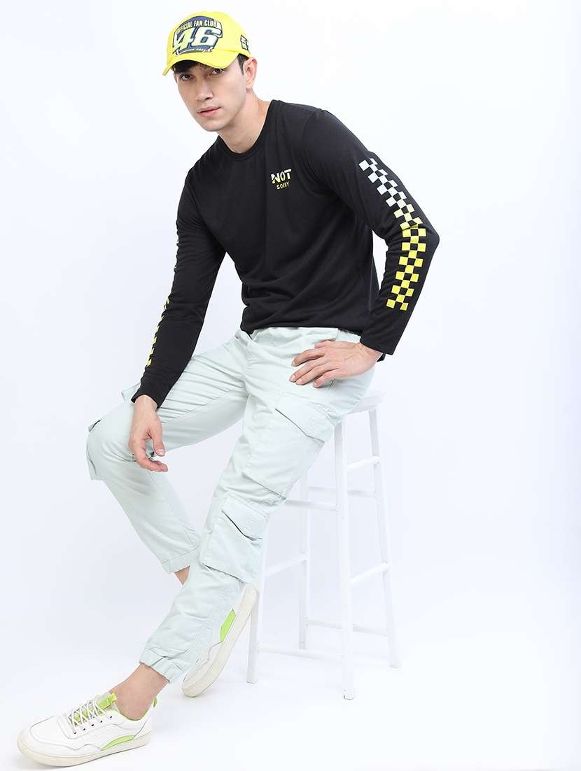 men round neck back print t-shirt - 21375370 -  Standard Image - 3