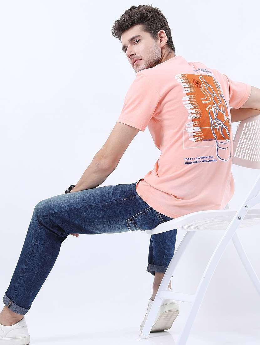 men printed round neck t-shirt - 21375396 -  Standard Image - 3