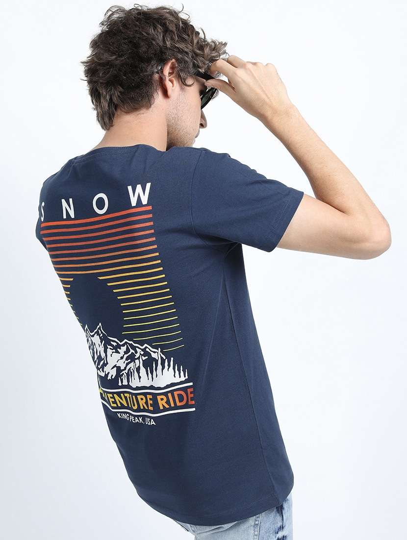men back print t-shirt