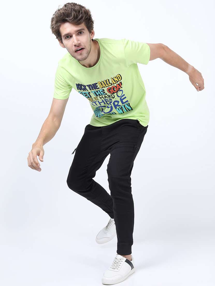 men front print round neck t-shirt - 21375429 -  Standard Image - 3
