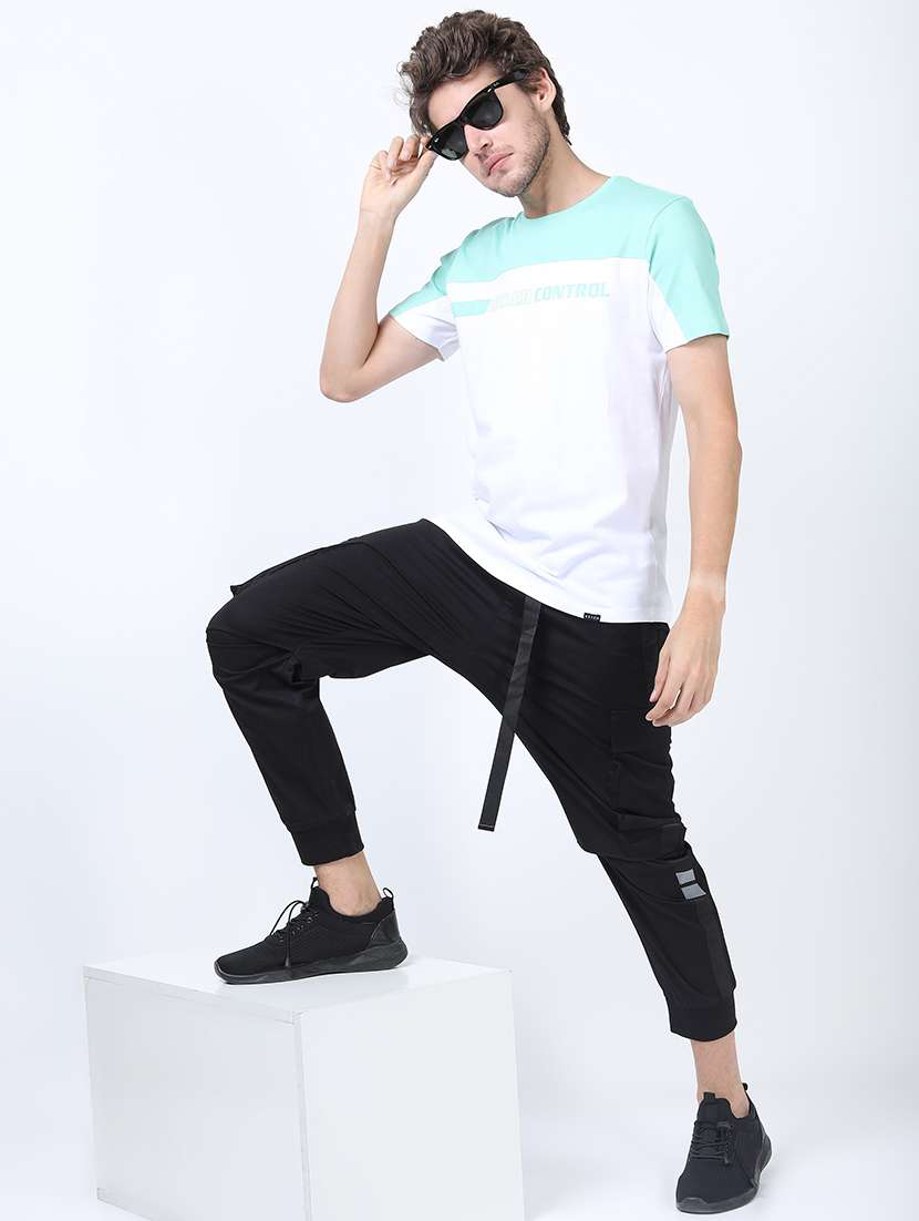 men short sleeve color block t-shirt - 21375433 -  Standard Image - 3