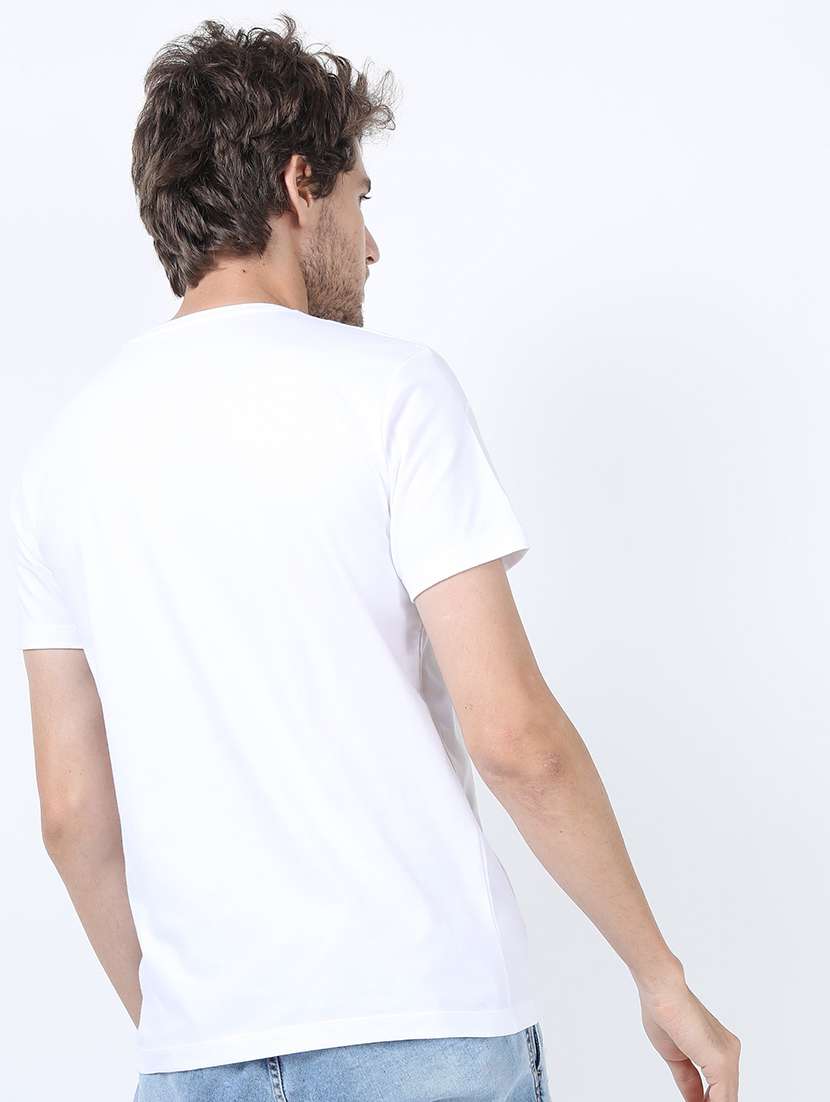 men front print round neck t-shirt - 21375439 -  Standard Image - 3