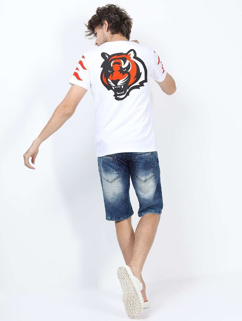 men short sleeve front & back print t-shirt - 21375442 -  Standard Image - 3