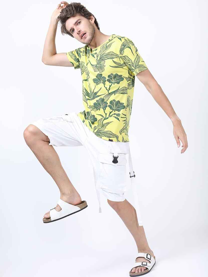 men round neck floral printed t-shirt - 21375449 - Standard Image - 3