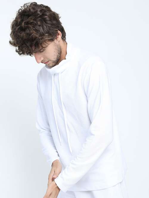 men plain cowl neck t-shirt - 21375477 -  Standard Image - 0