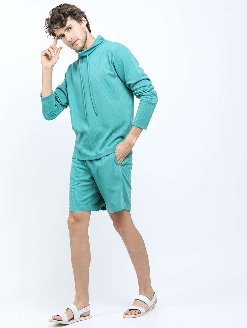 men plain cowl neck t-shirt - 21375479 -  Standard Image - 3