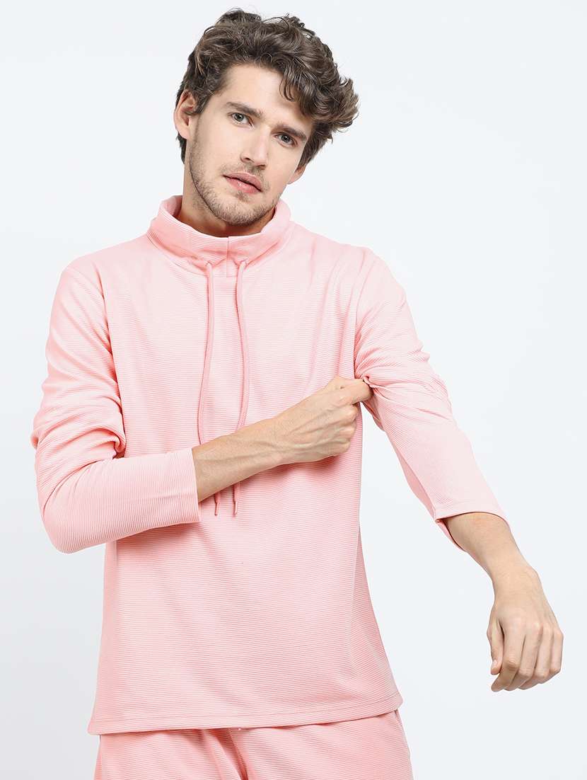 men solid long sleeve t-shirt