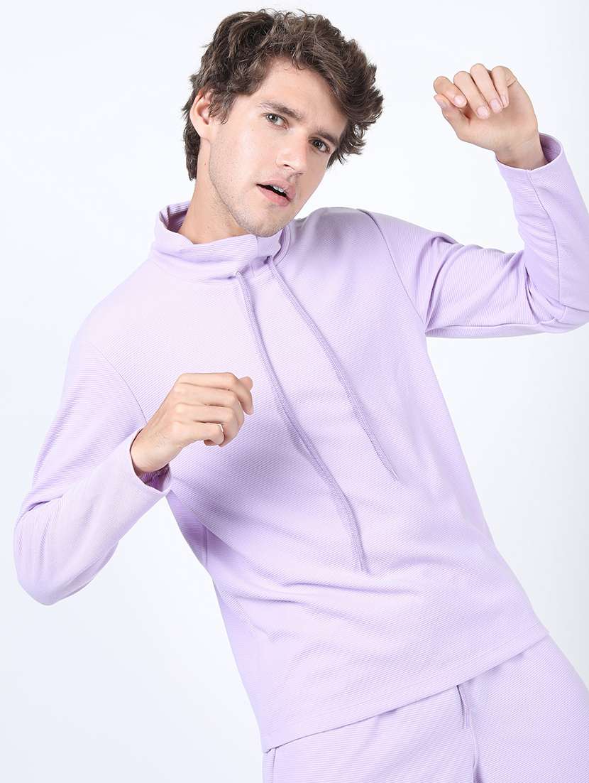 men plain cowl neck t-shirt - 21375484 -  Standard Image - 3