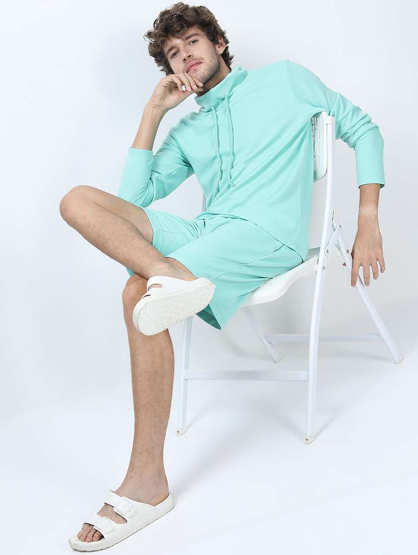 men plain cowl neck t-shirt - 21375488 -  Standard Image - 3