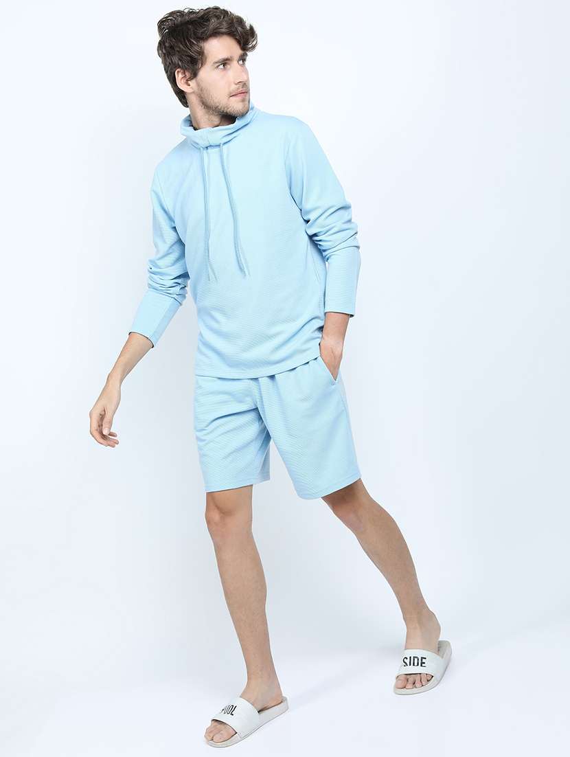 men plain cowl neck t-shirt - 21375490 -  Standard Image - 3