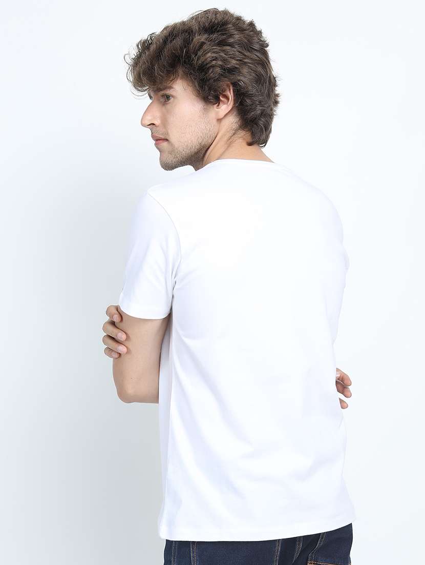 men short sleeve chest print t-shirt - 21375499 - Standard Image - 3