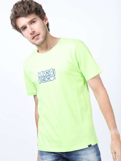 men back print cotton t-shirt - 21375520 - Standard Image - 0