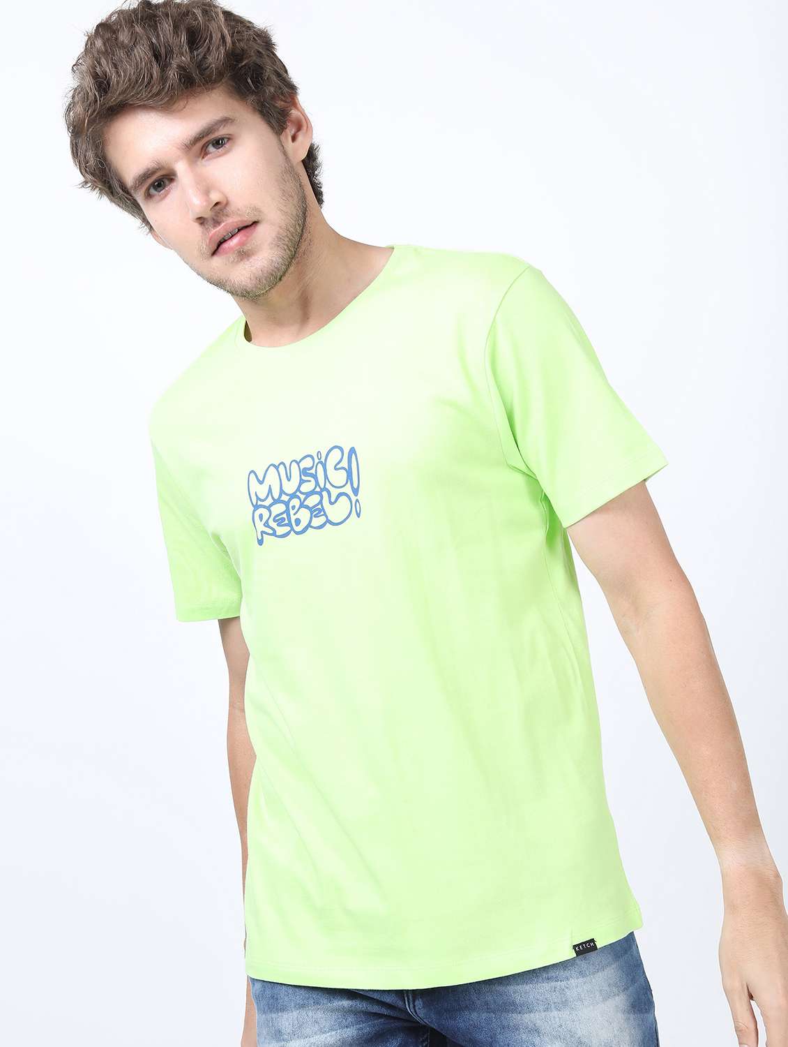 men back print cotton t-shirt - 21375520 - Zoom Image - 0