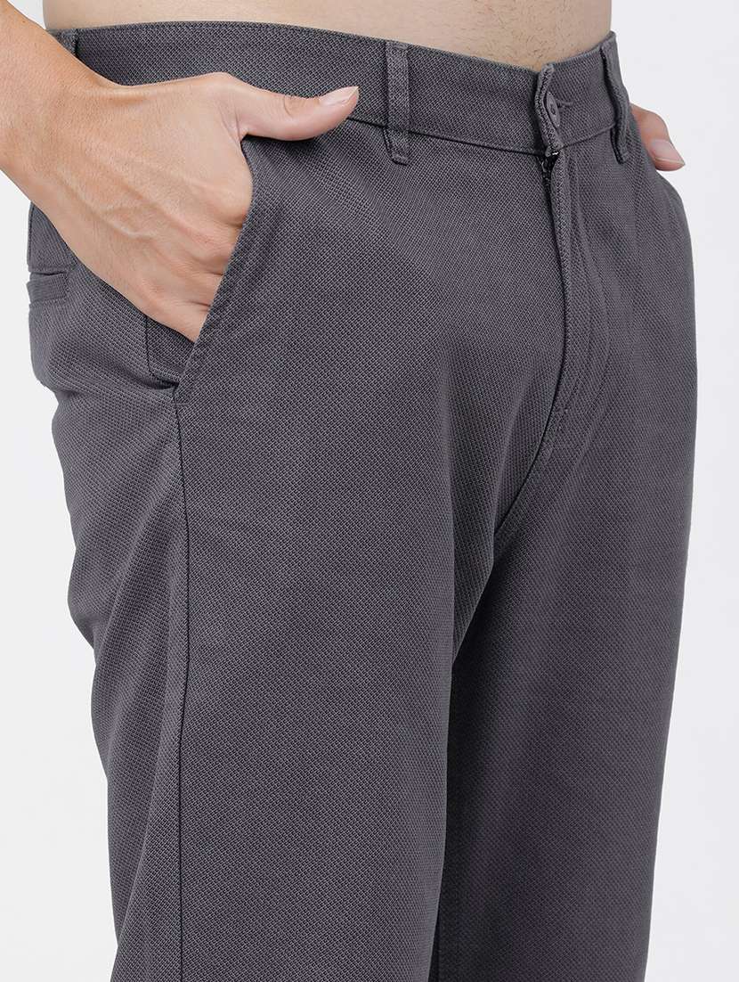 men mid rise solid chinos - 21375551 -  Standard Image - 5