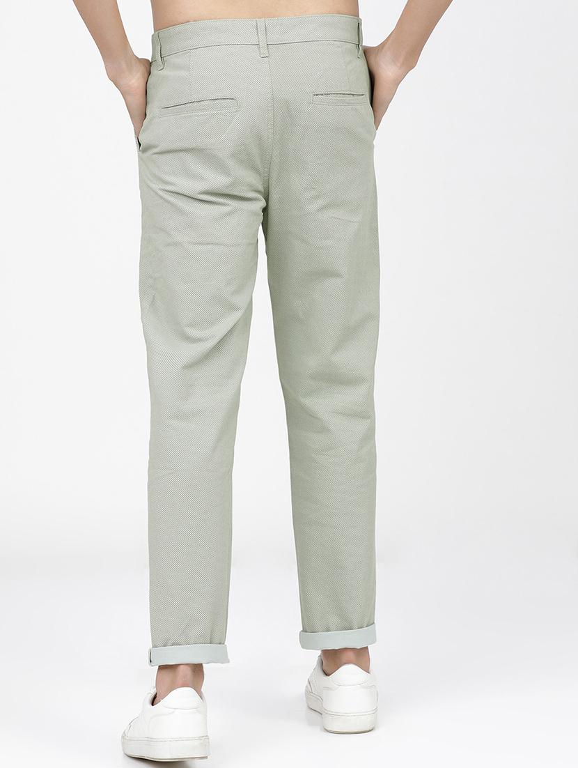 men mid rise solid chinos - 21375554 - Standard Image - 3