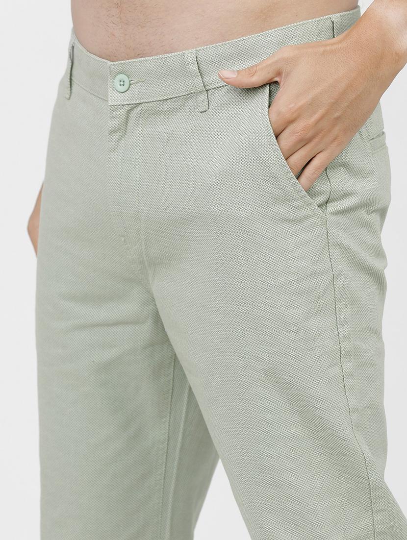 men mid rise solid chinos - 21375554 - Standard Image - 5