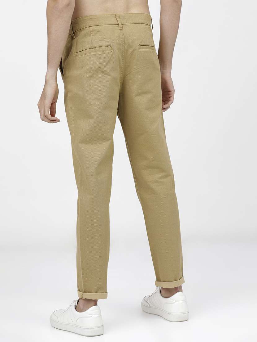 men mid rise solid chinos - 21375555 -  Standard Image - 3