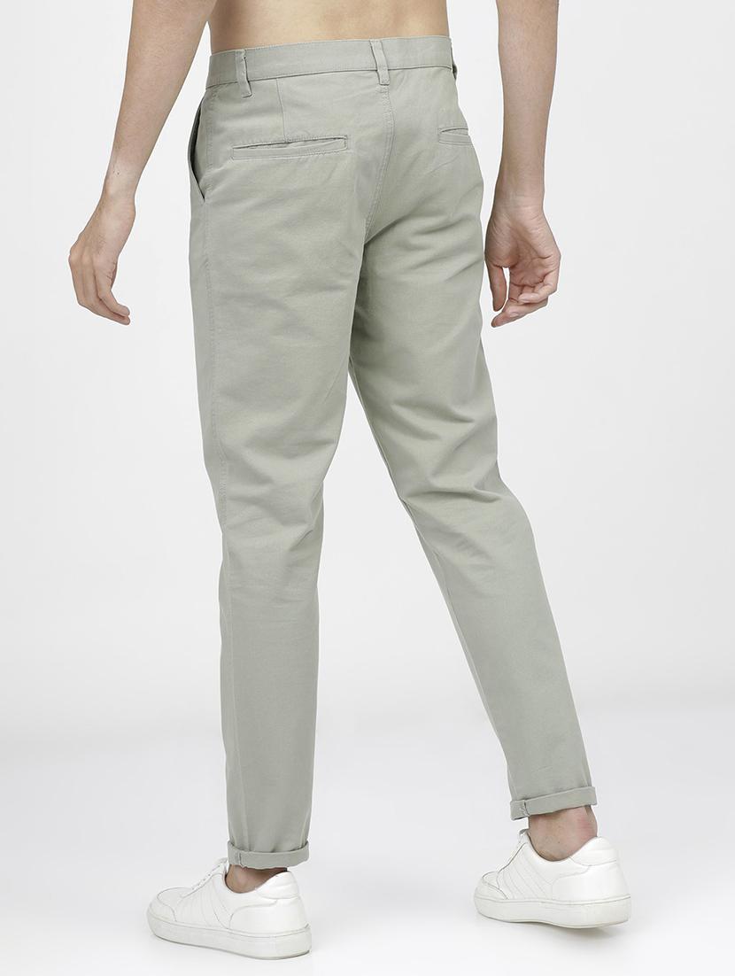 men mid rise solid chinos - 21375559 - Standard Image - 3