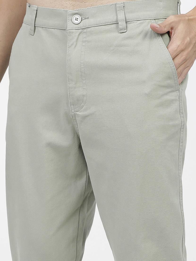 men mid rise solid chinos - 21375559 - Standard Image - 5
