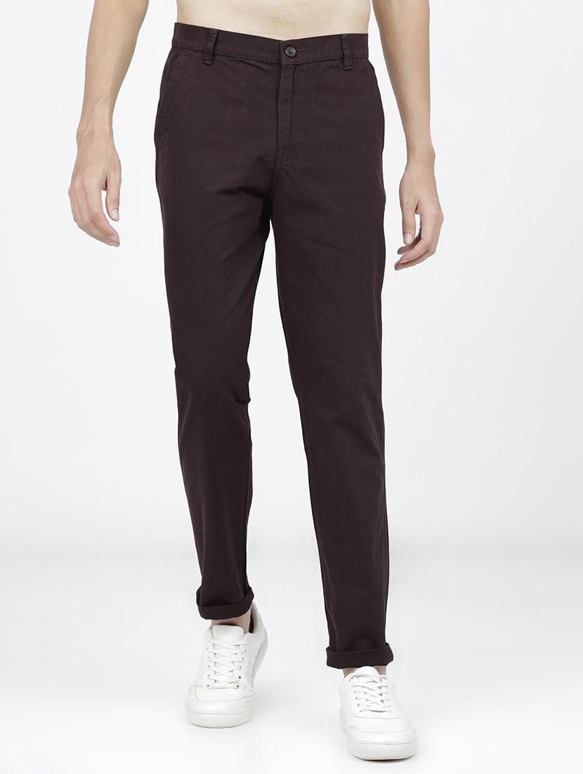 men mid rise solid chinos - 21375561 - Zoom Image - 0