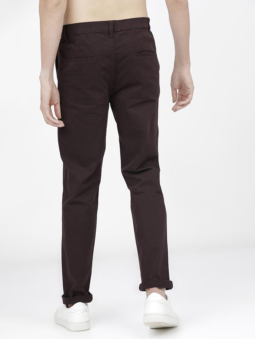 men mid rise solid chinos - 21375561 - Standard Image - 3