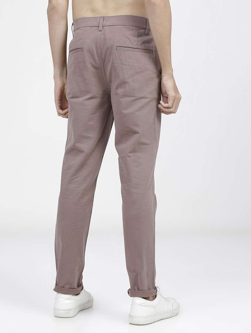 men mid rise solid chinos - 21375562 -  Standard Image - 3