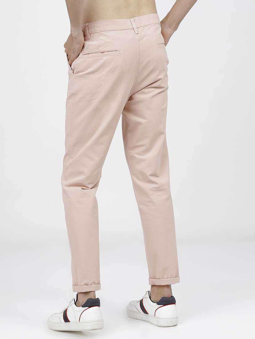 men mid rise solid chinos - 21375563 -  Standard Image - 3