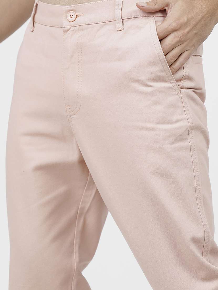 men mid rise solid chinos - 21375563 -  Standard Image - 5