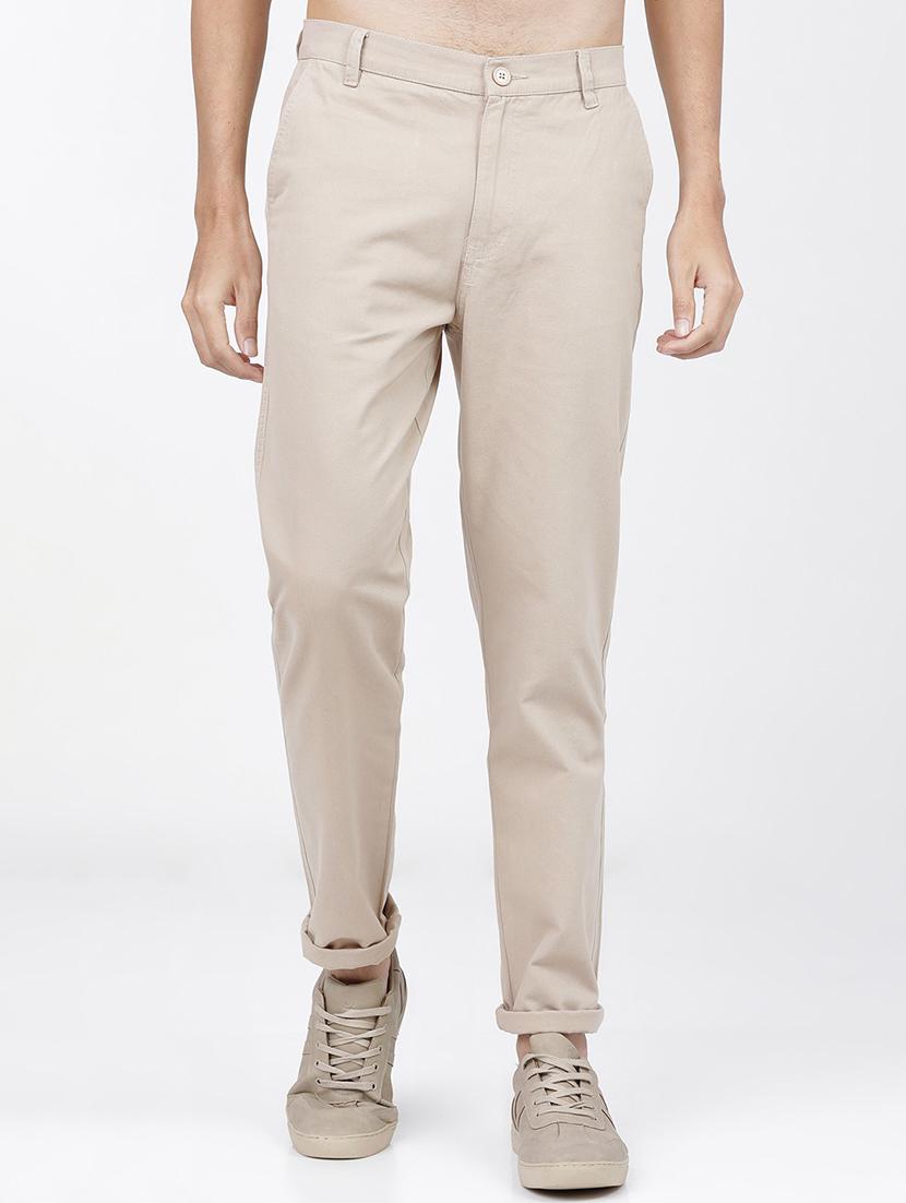men mid rise solid chinos - 21375566 -  Zoom Image - 0