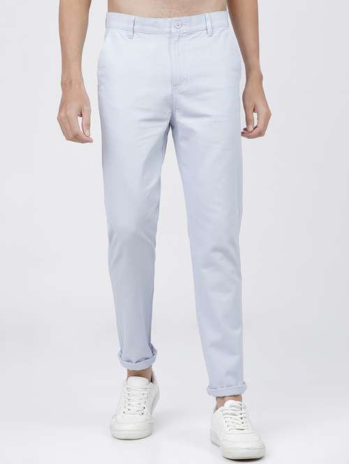 men mid rise solid chinos - 21375569 -  Standard Image - 0