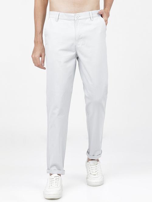 men mid rise solid chinos - 21375570 - Standard Image - 0