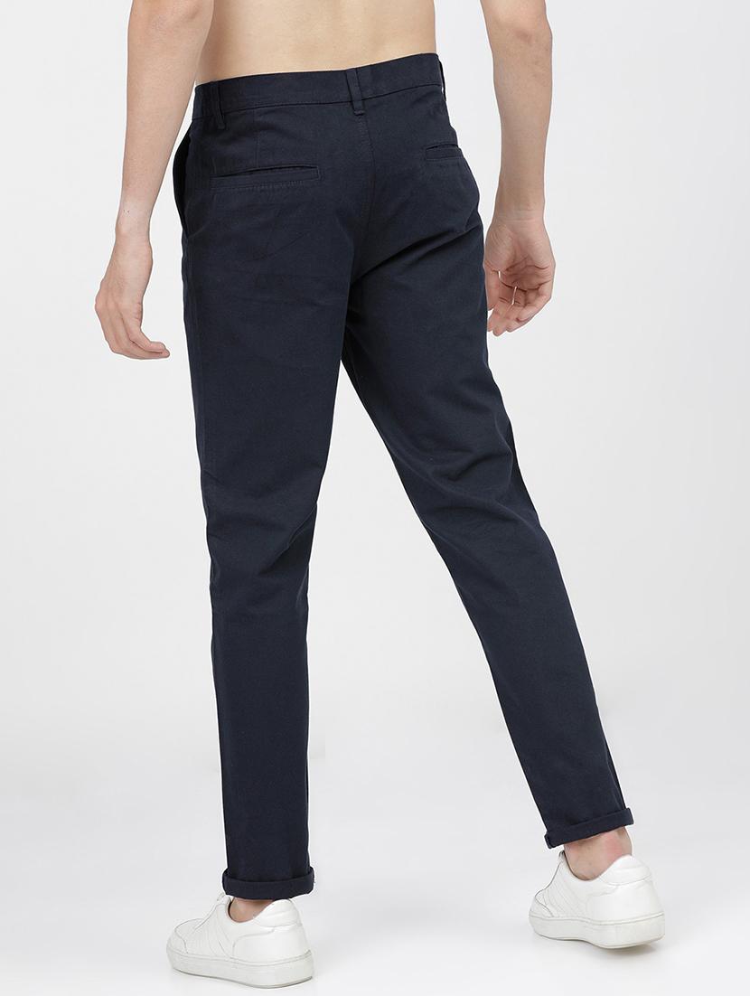 men mid rise solid chinos - 21375571 - Standard Image - 3