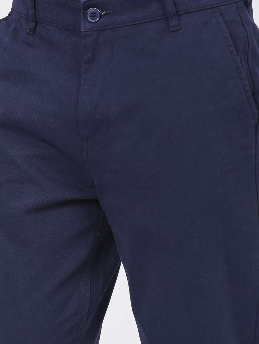 men mid rise solid chinos - 21375584 -  Standard Image - 5