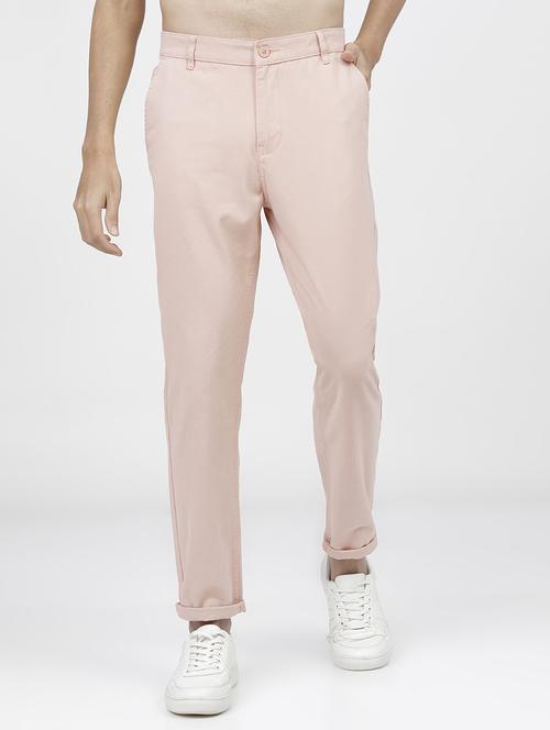 men mid rise solid chinos - 21375585 - Standard Image - 0