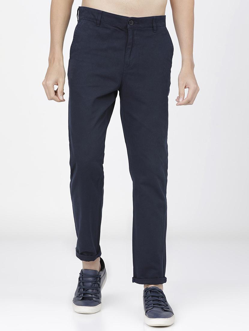 men mid rise solid chinos - 21375588 -  Zoom Image - 0