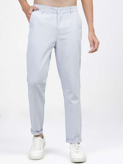 men mid rise solid chinos - 21375593 -  Standard Image - 0