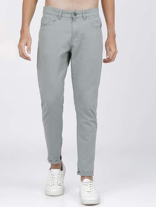 men mid rise solid chinos - 21375596 -  Standard Image - 0